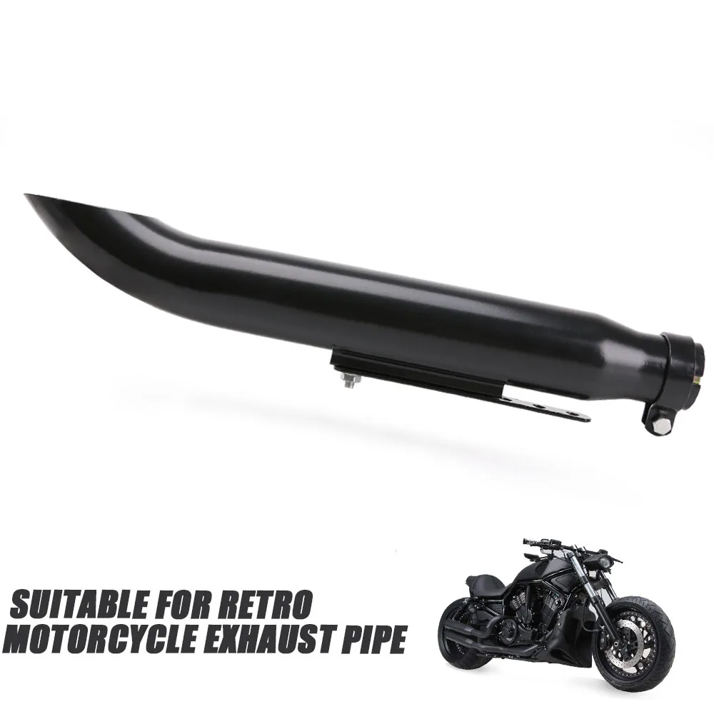 Выхлопной глушитель для мотоциклов из нержавеющей стали Кафе Racer черная