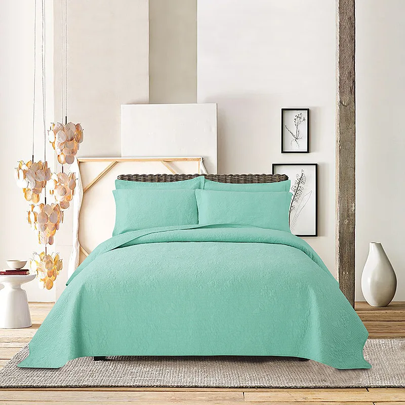 Комплект постельного белья из 3 предметов 100% хлопок с вышивкой | Дом и сад