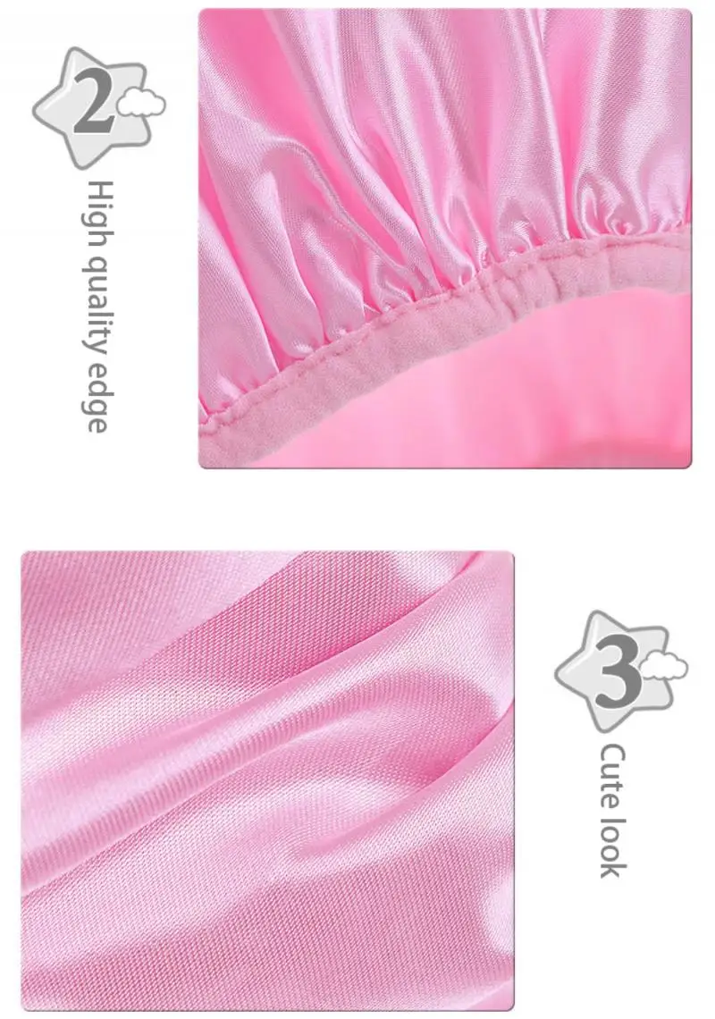 Мультяшная шапка для купания водонепроницаемая атласная ванны двухслойная