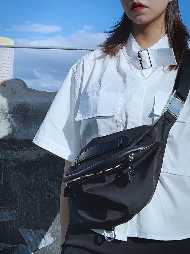 

Womens Fanny pack Water-Proof Bag Advanced Chain Bag Metal Underarm Bag Crossbody Bags Chest Bags Waist Bags