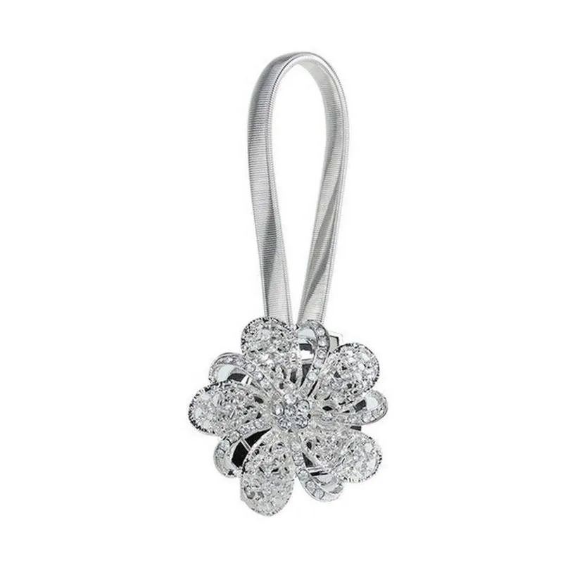 

1pc Magnetic Curtain Tiebacks Curtain Accessories European Rhinestone Style Magnetic Spring Buckle Curtain Curtain Decorati U6L6