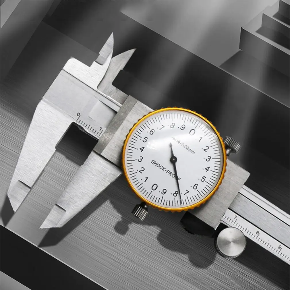 Штангенциркуль из углеродистой стали с золотым ободком штангенциркуль