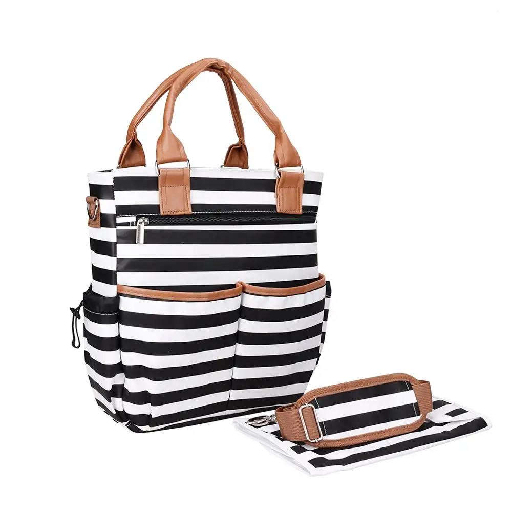Aboutbaby Fashion Mummy Diaper Bag Stripe Large Capacity Mommy Bags Women Shopping Nursing Storage Nappy Well-organized Totes | Багаж и