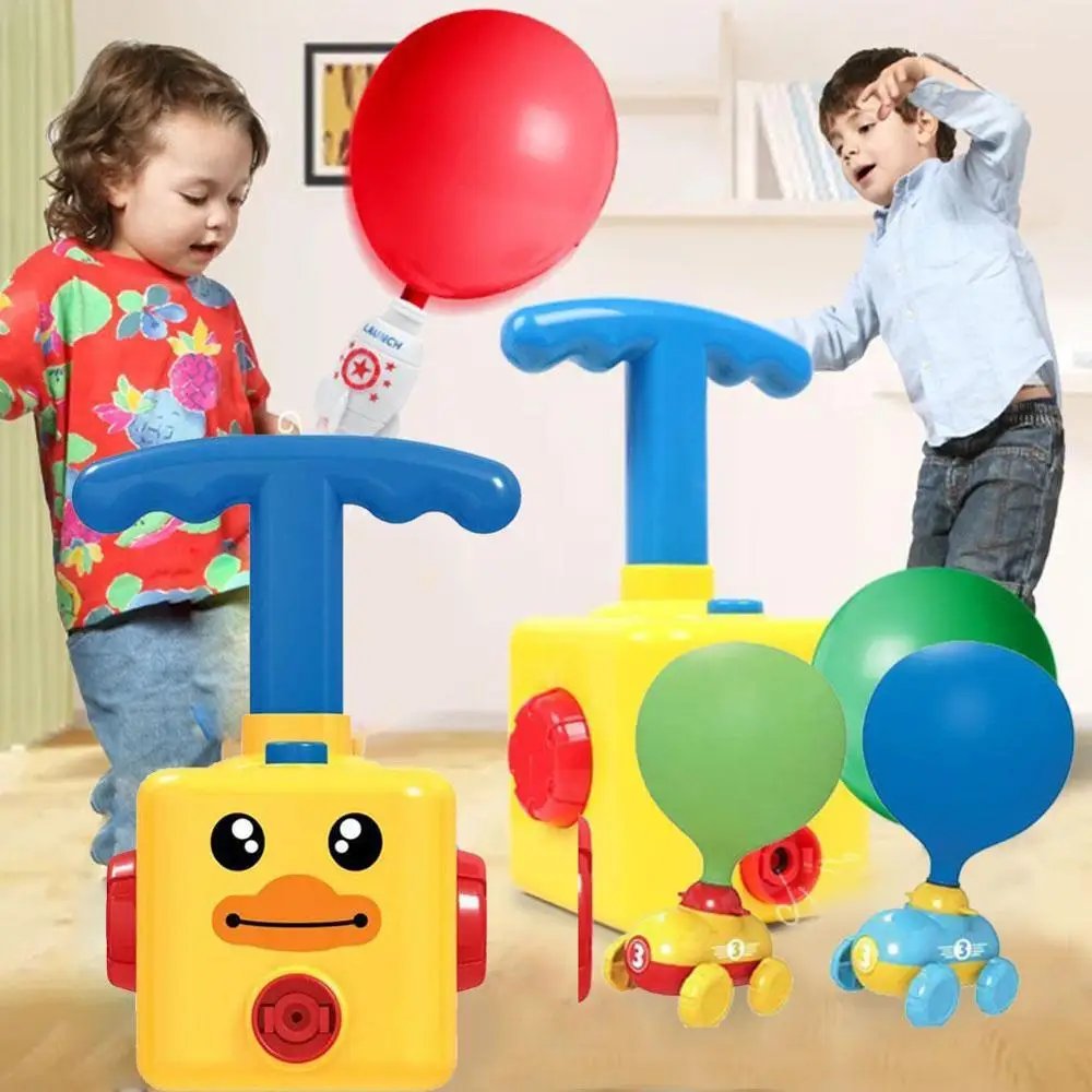 

Children Education Science Experiment Aerodynamic balloon car Toy Inertial Power Car Forces Inflatable Balloons Baby Gift