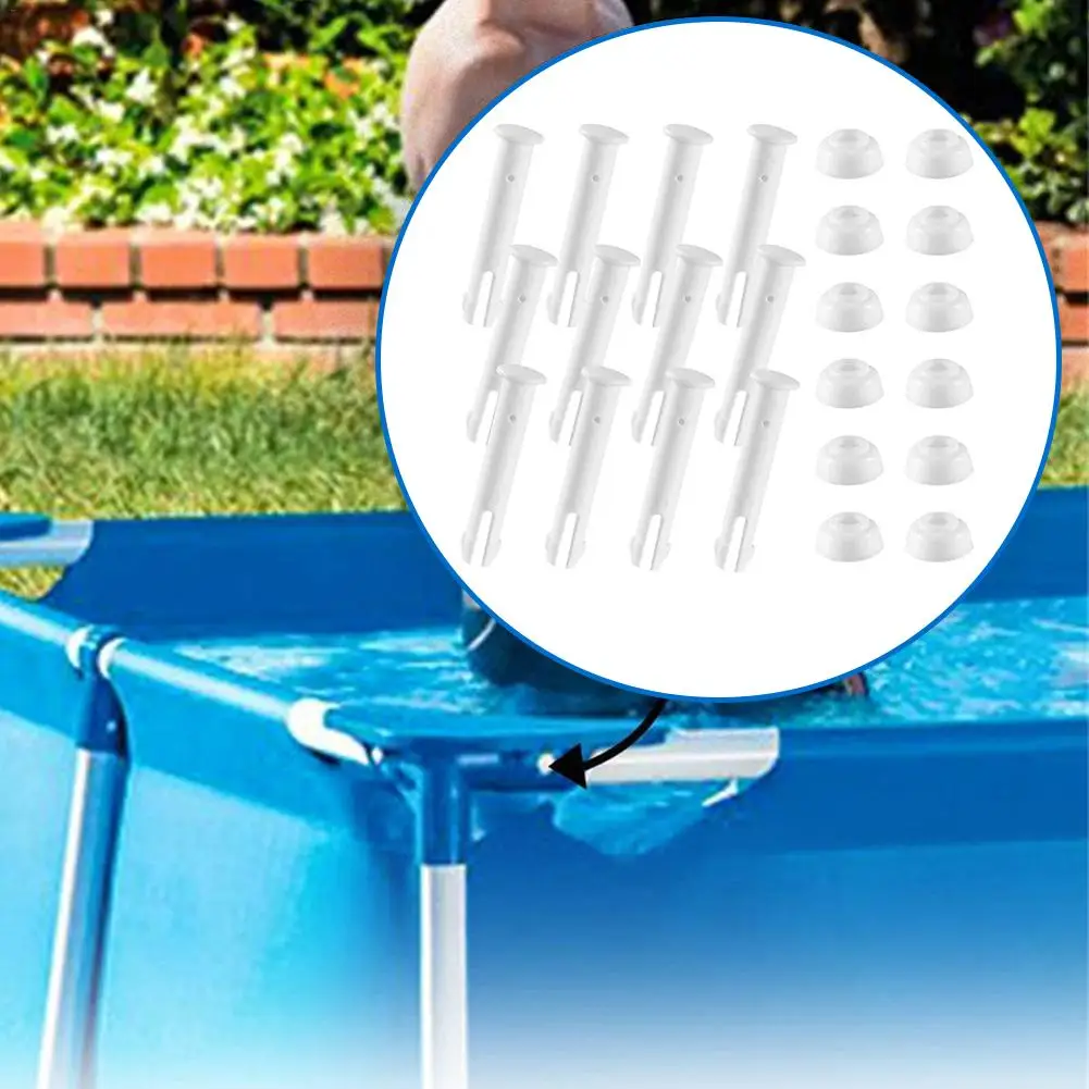 

New Plastic Pool Joint Pins Rubber Replacement Seals Metal Frame Pool Replacement Parts 2.16 Inch And 2.36 Inch