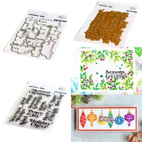 holiday metal cutting dies and silicone stamps hot foil diy scrapbooking paper handmade album stamp die sheets greeting card