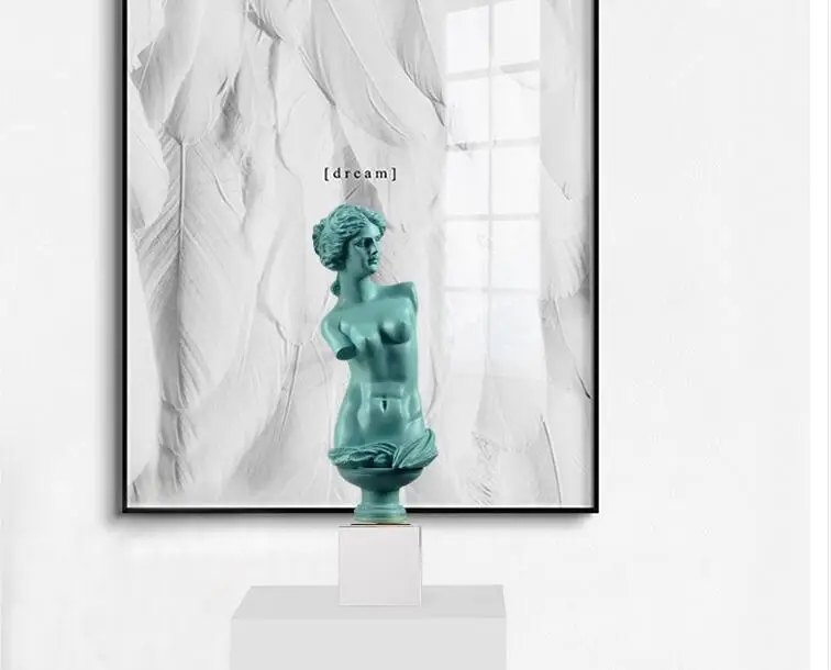 

NORDIC CREATIVE CHARACTER HEAD DAVID VENUS RESIN SCULPTURE ORNAMENTS HOME LIVINGROOM STATUE DECORATION OFFICE FIGURINES CRAFTS