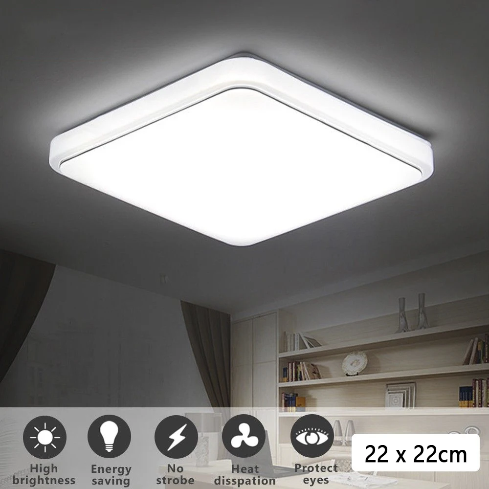 Luces de techo LED modernas 12W blanco cálido luz Natural de techo LED lámpara del Panel redondo de la lámpara para la vida lámparas de habitación accesorio de iluminación