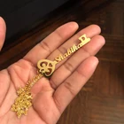 Персонализированные имя ключа кулон ожерелье s для женщин и мужчин из нержавеющей стали пользовательские буквы именная табличка ожерелье-чокер ручной работы подарок для нее