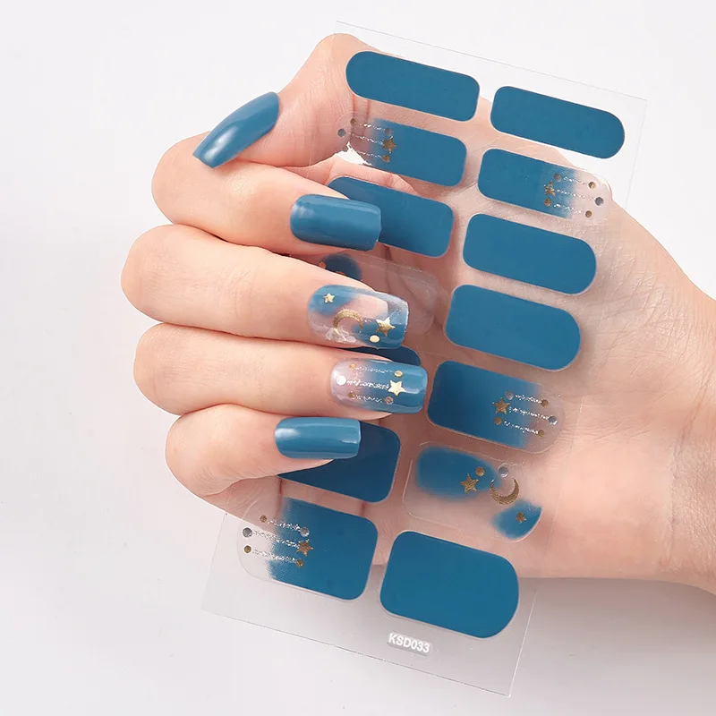 Стикер для ногтей ENDRRFLLA Star Moon наклейки с бронзированием полупрозрачная