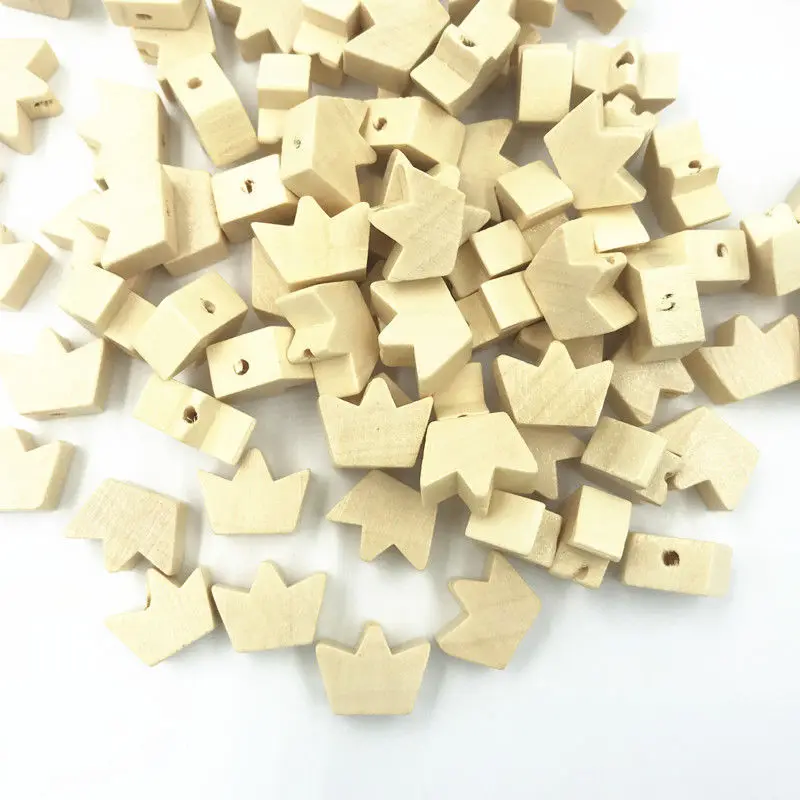 DIY 100 шт натуральный цвет Корона деревянные бусины разделитель для бисера