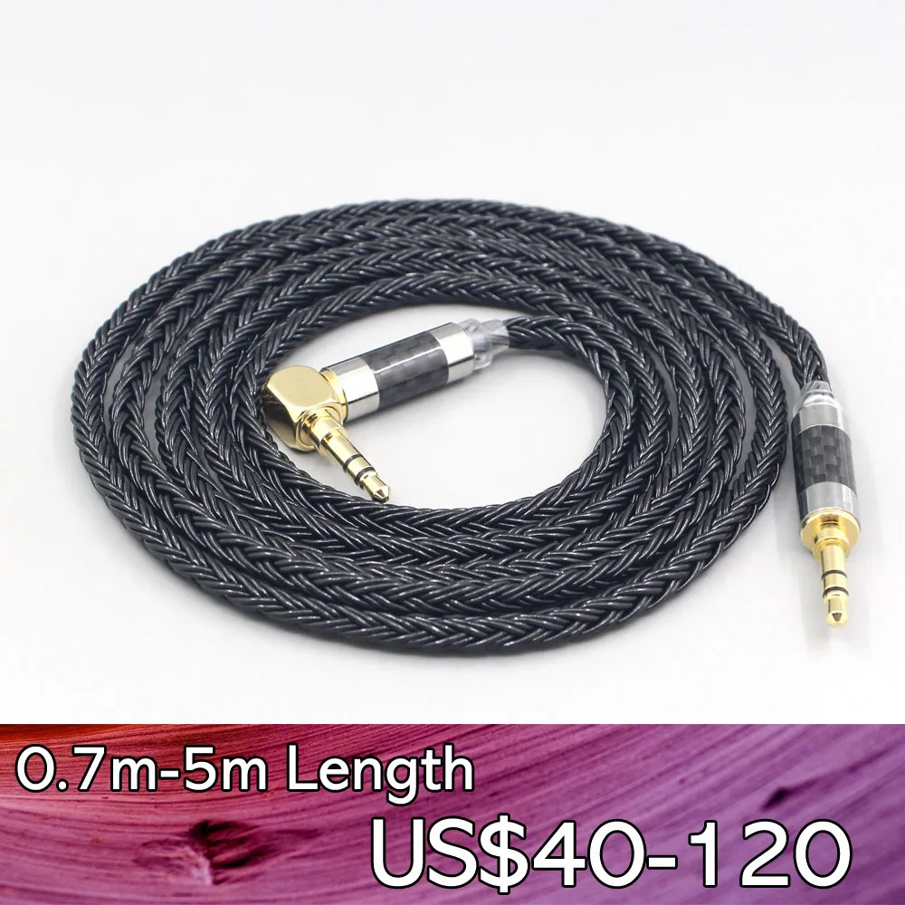 

LN007668 16 Core 7N OCC Black Braided Earphone Headphone Cable For Fostex T50RP Mk3 T40RP Mk2 T20RP Mk2 Dekoni Audio Blue