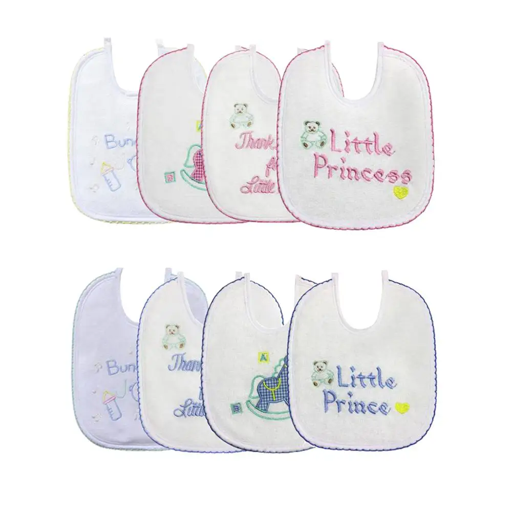 Детские нагрудники для новорожденных 4 шт./компл. с хлопковой вышивкой