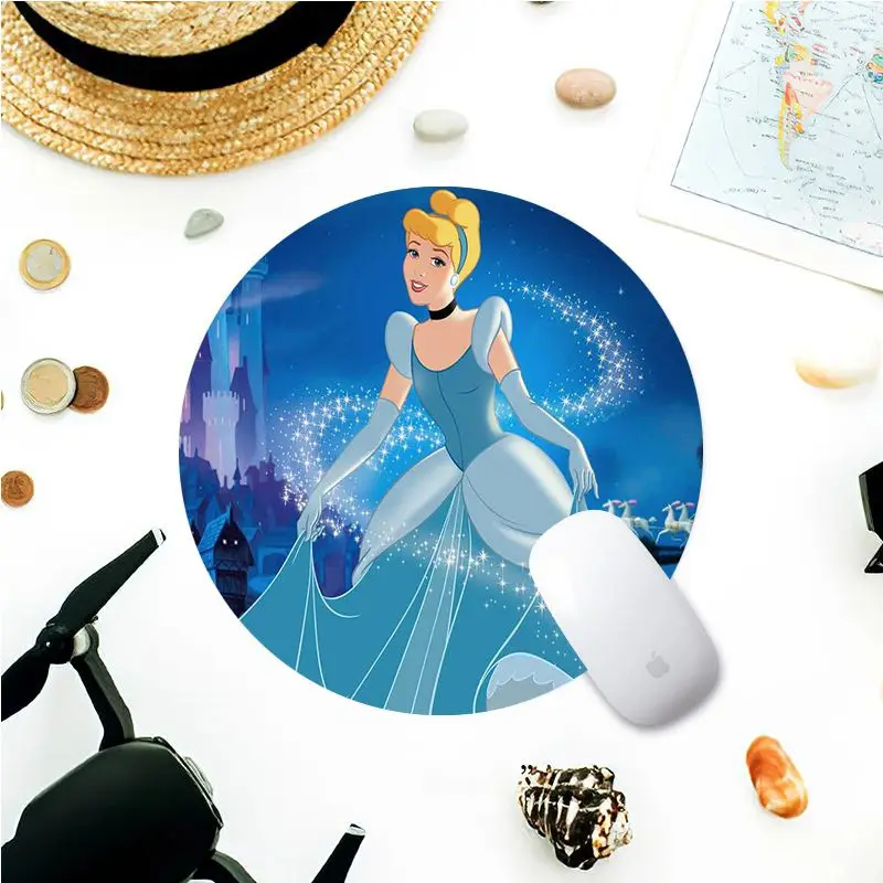 

Boy Gift Pad Disney Cinderella Princess Anti-Slip Durable Silicone Computermats gaming Mousepad Rug For PC Laptop Notebook