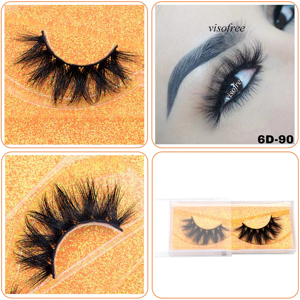 Visofree 6D накладные ресницы из норки эффектные длинные для макияжа Многоразовые