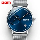 Часы DOM мужские, спортивные, повседневные, с синим циферблатом, модные часы для мужчин, водонепроницаемые, с календарем, уникальные, модные, повседневные, кварцевые, мужские, под платье