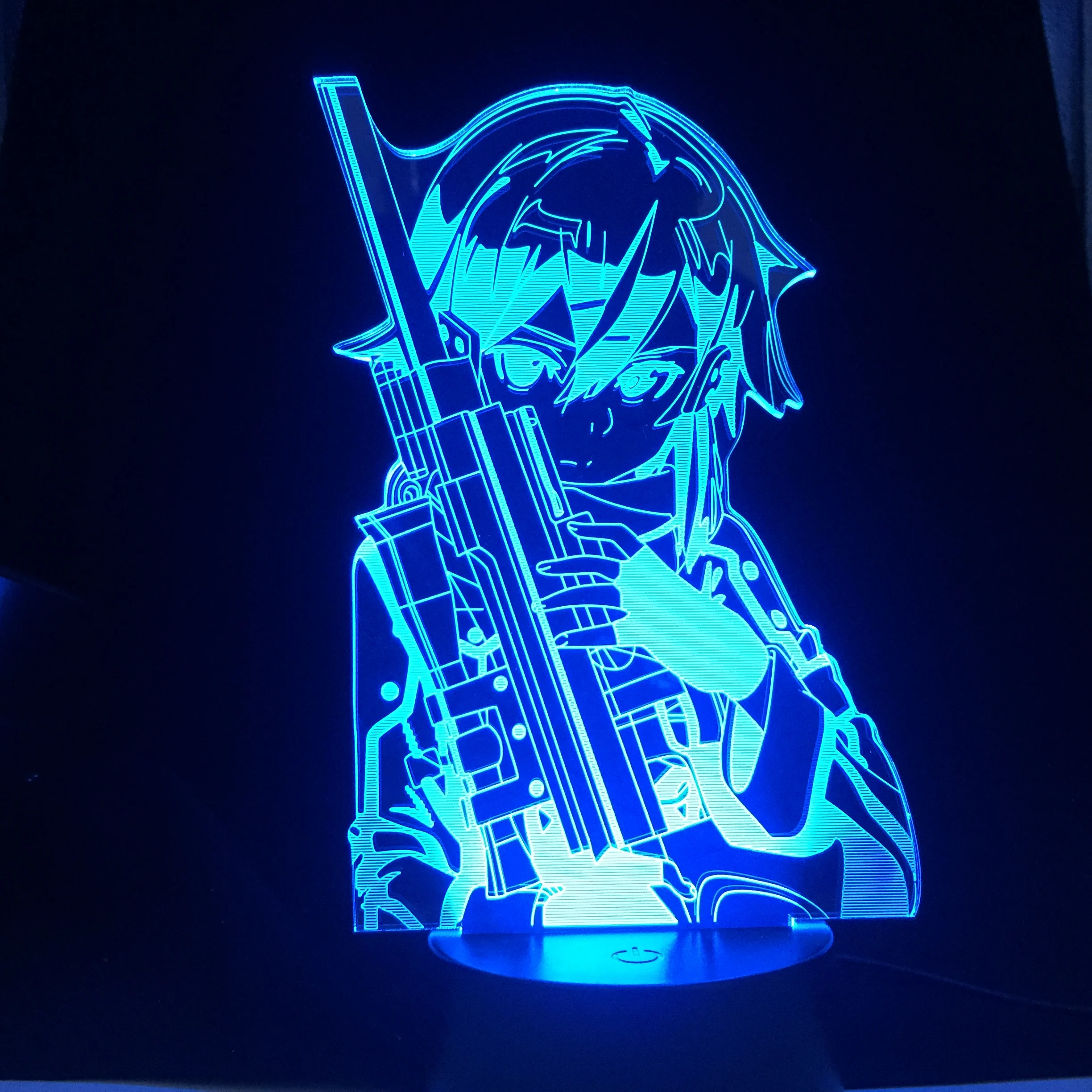 

Sinon Anime Lamp Sword Art Online Remtoe Control Colors 3d Lamp Led Light Anime Decor Night Light Kid Birthday Gift Dropshipping