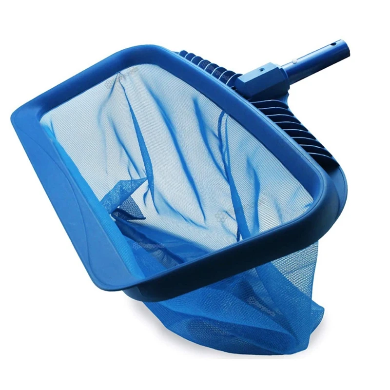 

2022 New Blue Heavy Duty Large Capacity Fine Mesh Swinging Pool Leaf Skimmer Net Above