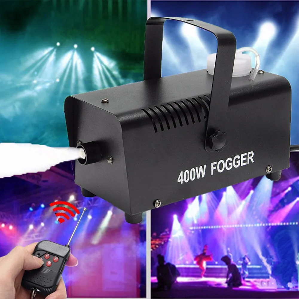 

400W Fog/Smoke Machine LED RGB Wireless Remote Control Fogger Disco DJ Effect for Stage Party Wedding Light Fog Machine
