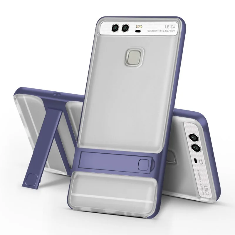 Абсолютно гибридный 3D чехол-подставка для huawei P9, силиконовый чехол, TPU+ PC Royce 360, полная защитная задняя крышка huawei P9, чехол, броня - Цвет: Crystal Navy