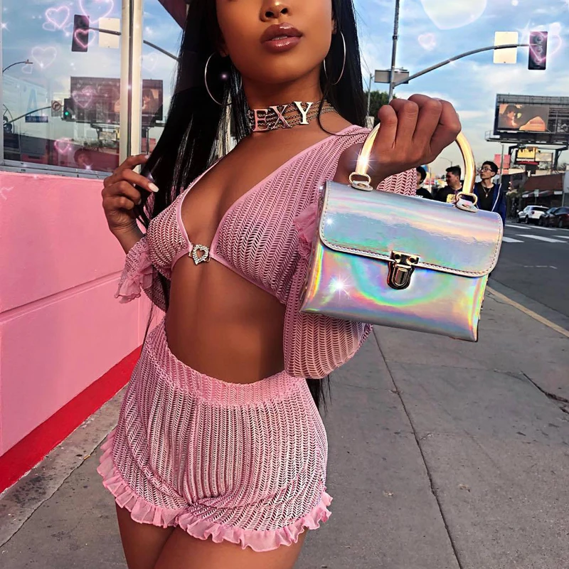 Женский летний комплект из 2 предметов сексуальный укороченный топ с v образным