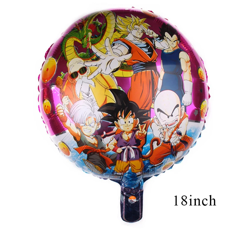 Balloon D x 1 Dragon Ball Z Son Goku вечерние декоративные столовые принадлежности бумажный стаканчик, тарелка, тканевые Детские шары для душа, детские товары для дня рождения AH10 - Цвет: Balloon D x 1