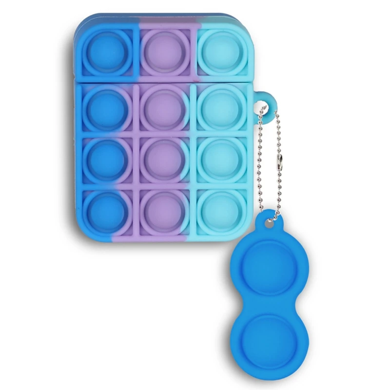

Relive Stress 3D Pop Fidget Toys Push It Bubble Bluetooth Silicone Case for Apple Airpods 1 2 air pods Wireless Charging Cover