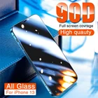 Полноразмерное защитное стекло 90D для iPhone 11, 12, 13 Pro, XS Max, X, XR, защита экрана на iPhone XR, 6, 7, 8 Plus, SE 2, стеклянная пленка