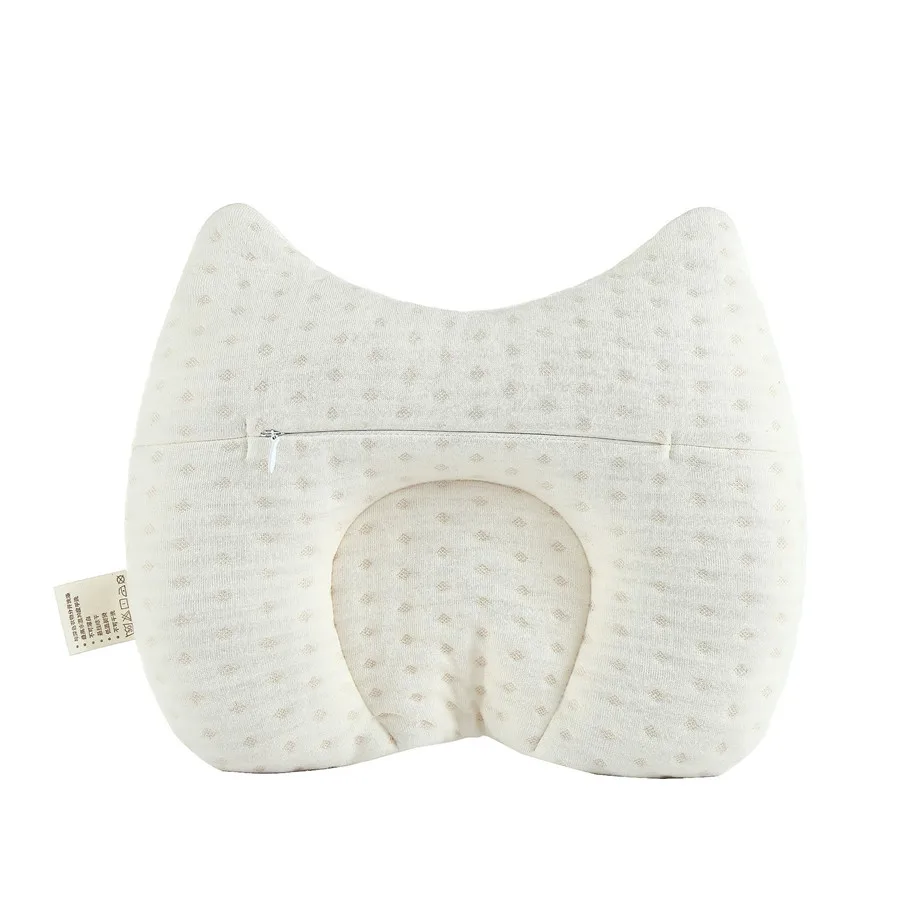 Подушка для новорожденных с рисунком лисы хлопковая дышащая предотвращает