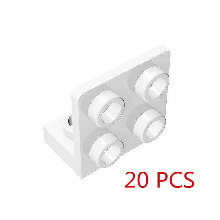 20 pcs white Фигурки, демонстрационная коробка, мини-фиги, чехол, маленькие кирпичи, опорная пластина, кронштейн, строительные блоки, фигурка, подставка, опорная пластина, игрушки для детей - Цвет: 20 pcs white