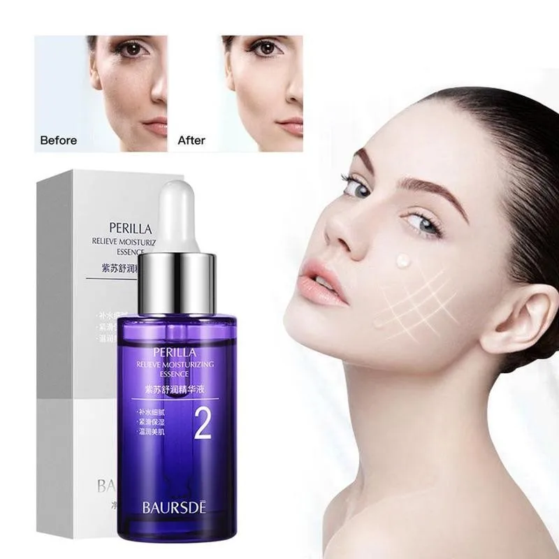 

Perilla Frutescens Hyaluronic Acid Face Serum Shrink Pores Deep Hydration Repair Skin Anti-wrinkles Improve Face Lifting Essence