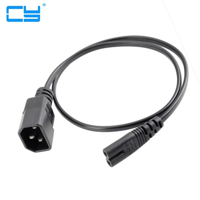 

0.3m/1m/2m Standard Molded IEC 320 C14 Socket to IEC C7 Plug AC Power Adapter Cable