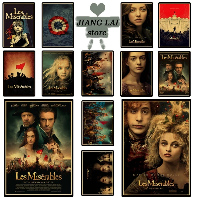 Les Miserables плакат с Оскаром ретро крафт бумага декоративные наклейки на стену|wall