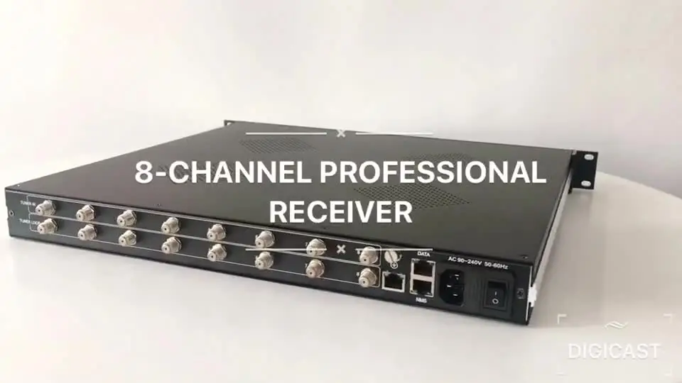 

8-канальный спутниковый приемник, Профессиональный ТВ-приемник для IPTV и OTT потоковой DVB для шлюза IPTV