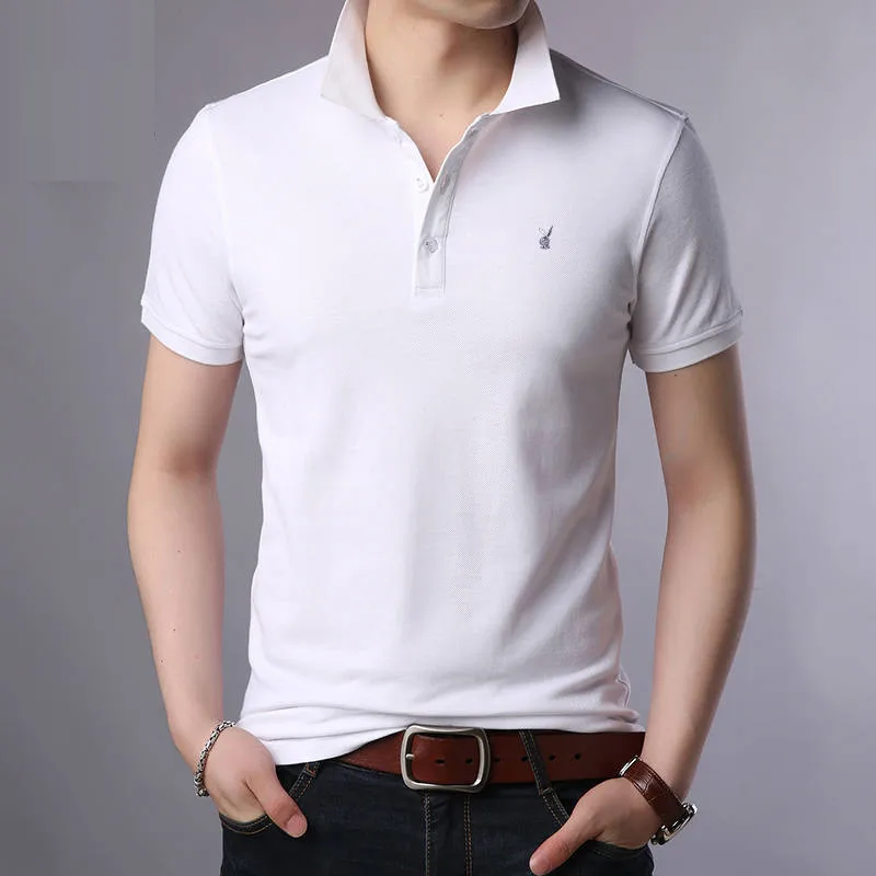 Рубашка поло мужская быстросохнущая брендовая дизайнерская рубашка с короткими