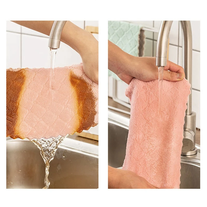 

NEW-15x Department Store Double-Sided Dish Cloth Random Colors & 1set Smoker Cold Smoke Generator Meat Burn Cooking Smoker