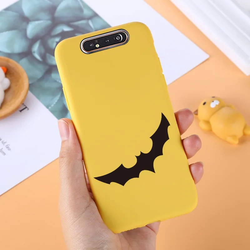 050 Yello ТПУ чехол для samsung Galaxy A80 силиконовый милый для samsung задняя крышка A 80 A805F A50 A70 A10 A20 A10S A40 протектор черный - Цвет: 050