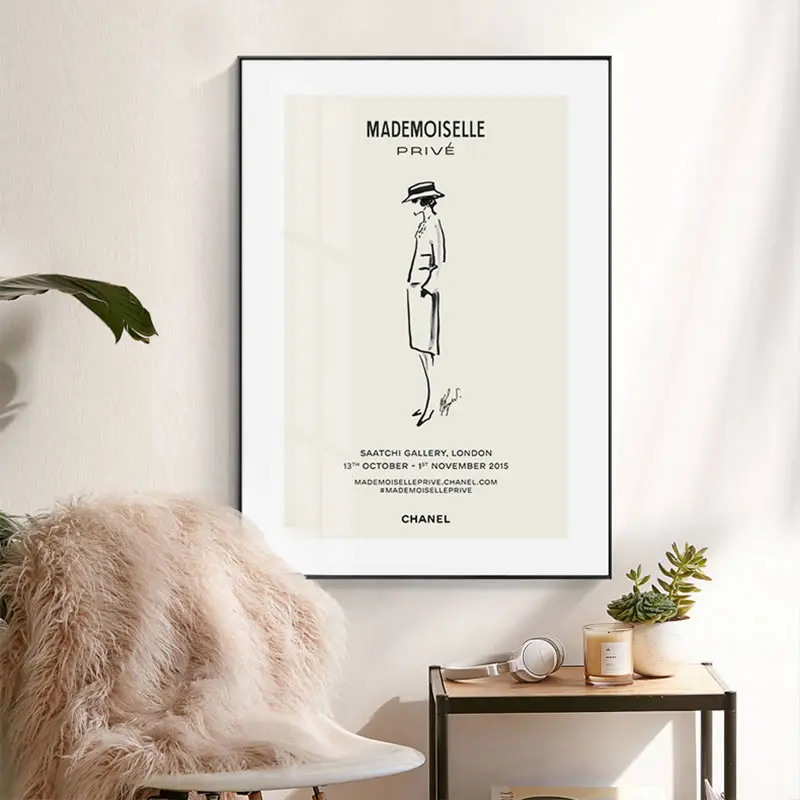 Современная мода основатель Vogue Mademoiselle девушка холст печать постер искусство