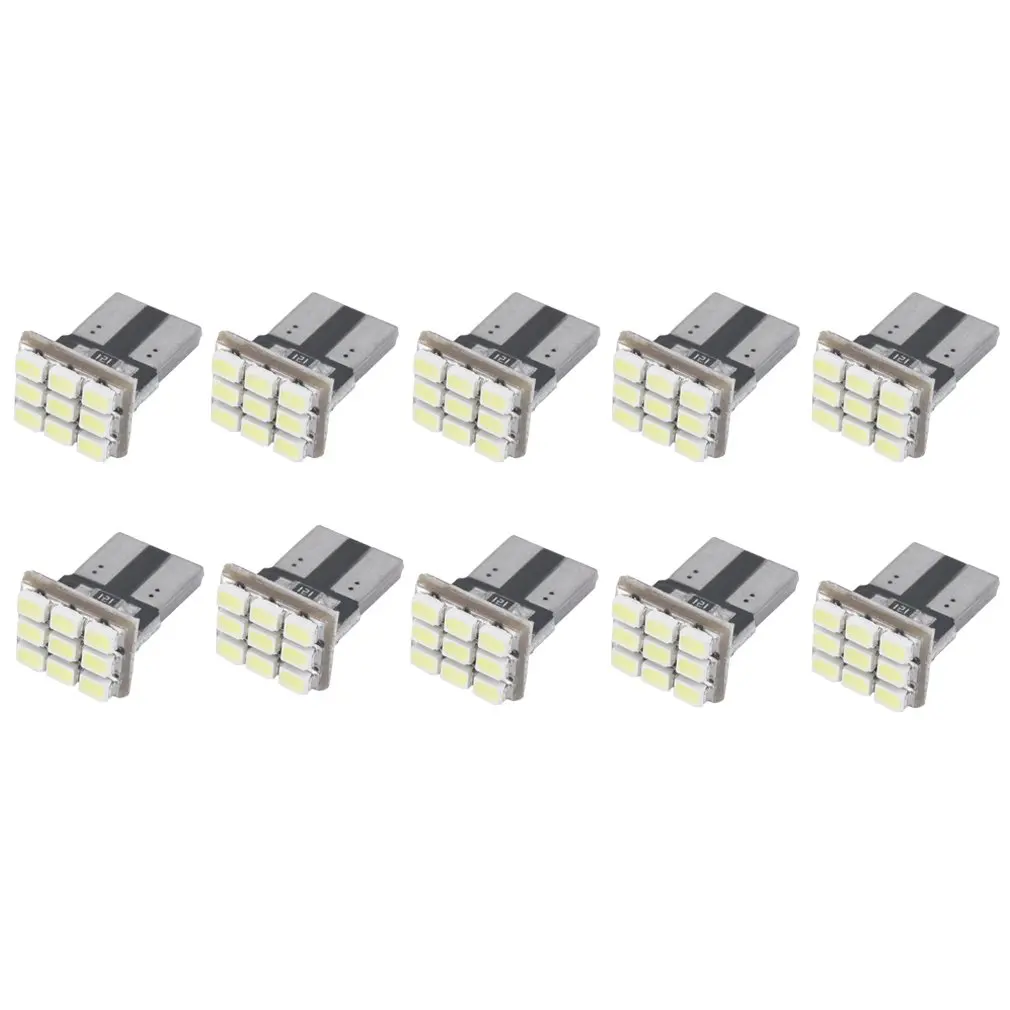 

10х машина белый T10 светодиодный 9SMD клиновидные боковые светильник лампочка
