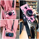 Чехол Blu-Ray для телефона с ретро камерой и ремешком для iphone 13 12 11 Pro Max, стильный силиконовый чехол для iPhone 6 7 8 Plus X XS XR Max