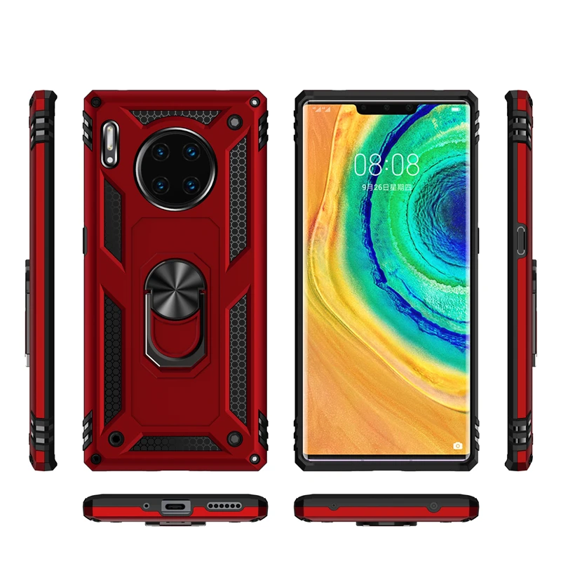 Сверхмощный защитный чехол с кольцом для пальца Huawei Mate30 Mate 30 20 Pro Y5 Y6 Y7 Y9 2019 P40 P30 Lite