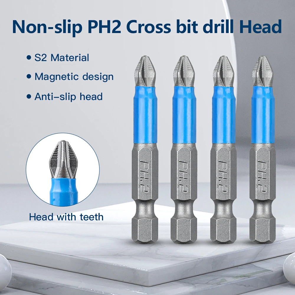 3/5/10 шт. 50 мм PH2 крестовые насадки для дрели отвертки ручные инструменты
