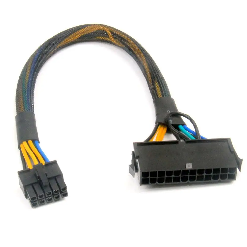 

1 шт. 24-контактный 10-контактный кабель питания 30 см 18AWG провод ATX 24-контактный Кабель-адаптер для кабеля материнской платы для Lenovo 2022