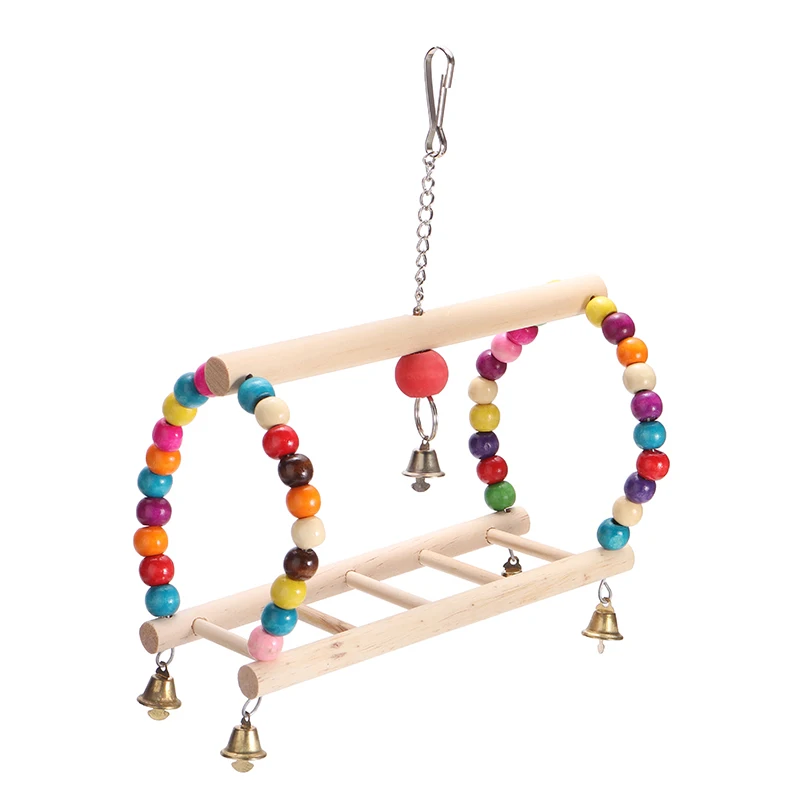 Игрушка для попугаев 1 шт. игровая подставка птиц деревянная площадка кокатила