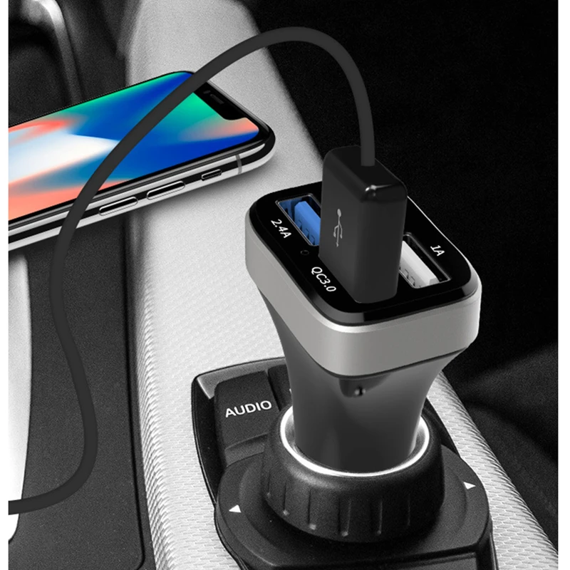 Автомобильное зарядное устройство USB для автомобиля 4 USB-порта быстрая зарядка 3 0
