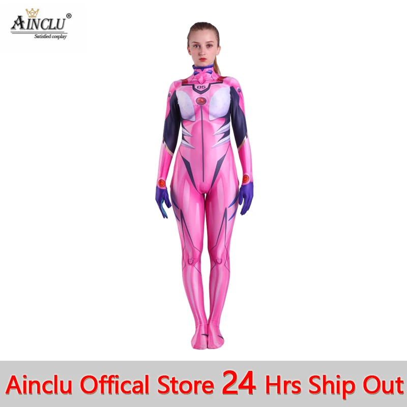 Аниме Evangelion Asuka Langley Soryu Mari Makinami костюмы для косплея 3D принт спандекс зентай