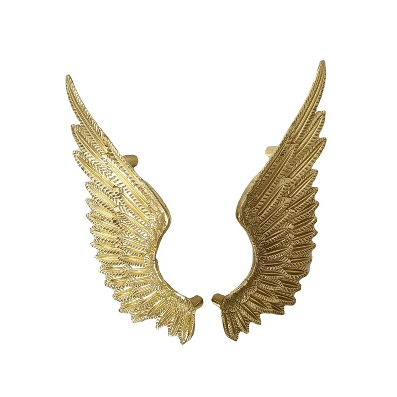 

1pcs Brass Handle Double-hole Wings Copper Handle Drawer Shoe Cabinet Cabinet Wine Cabinet Golden Door Handle Luxury Handle