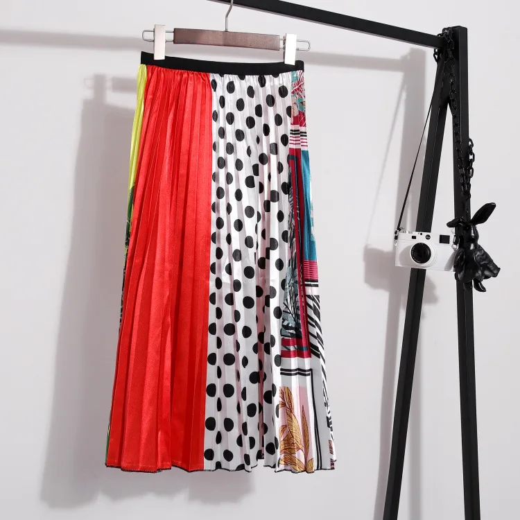 Новинка весна лето 2020 Женская юбка с узором пальто юбки эластичным