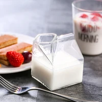 square milk box cup high borosilicate heat resistant glass creative milk cup breakfast cup milk cup milk cup cow udder cup