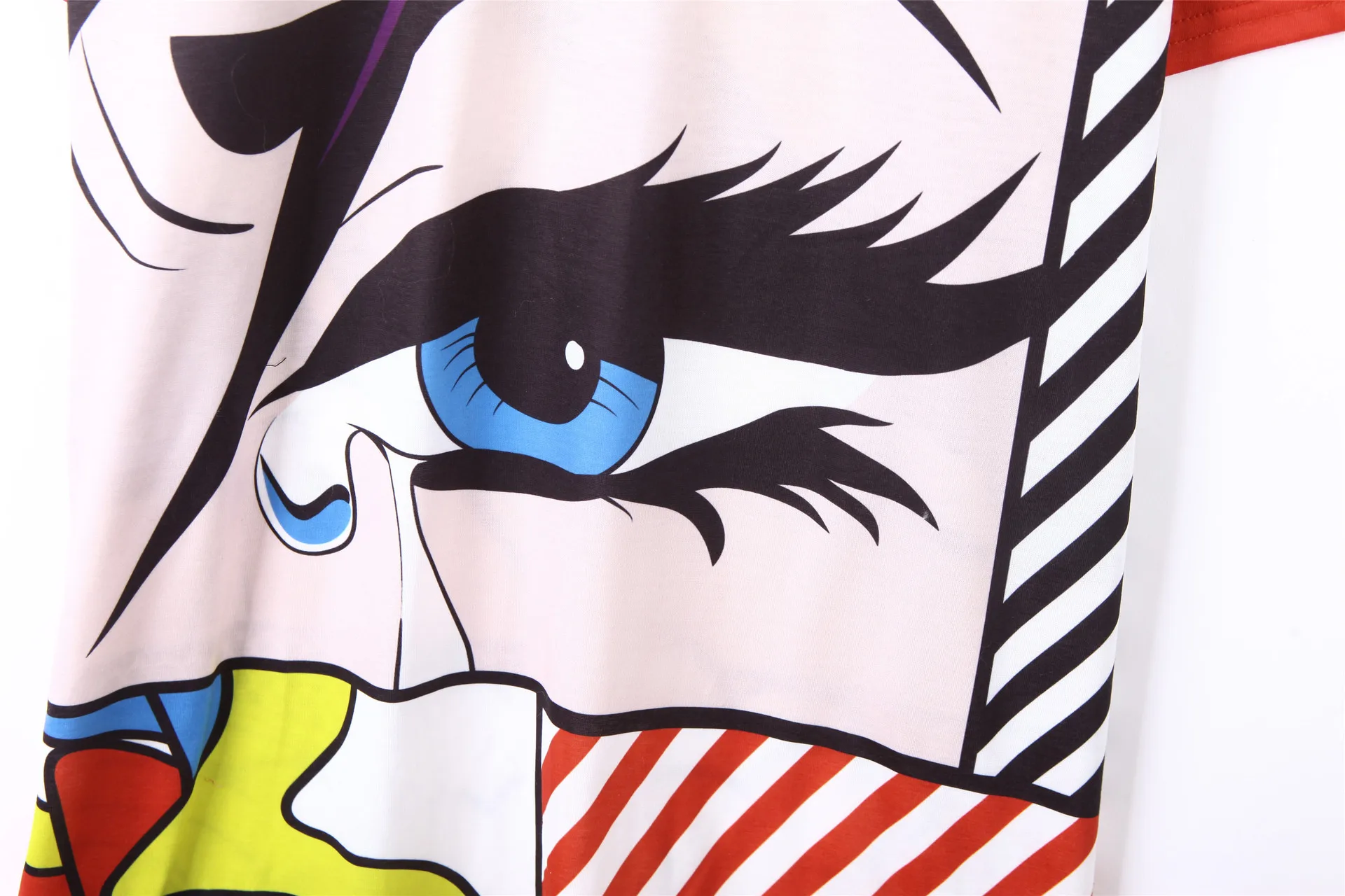 2019 весна лето новая свободная юбка футболка глаза хип-хоп Женская прямая